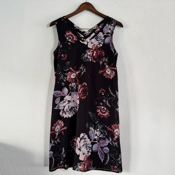 Maurices Small Black Floral Dress Elegant Chic Boho Feminine Summer - Picture 12 of 12